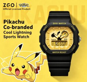 ZGO Pokémon collaboration Pikachu sports electronic watch