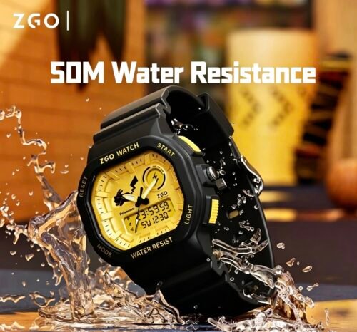 ZGO Pokémon collaboration Pikachu sports electronic watch