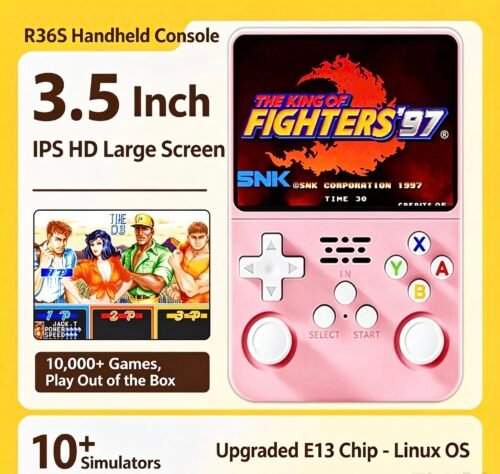R36S Handheld Console (Linux System) with Cheat Code Support Wireless Gamed