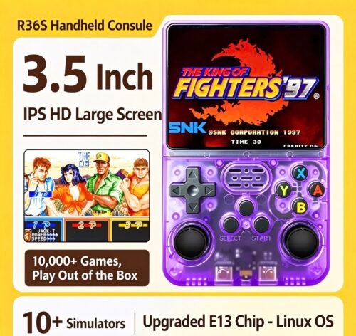 R36S Handheld Console (Linux System) with Cheat Code Support Wireless Gamed