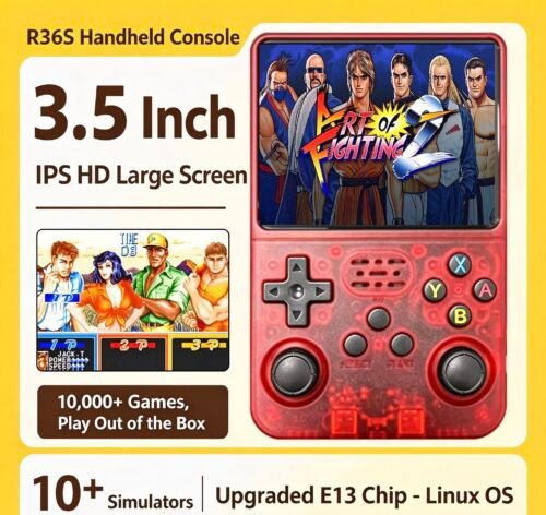R36S Handheld Console (Linux System) with Cheat Code Support Wireless Gamed