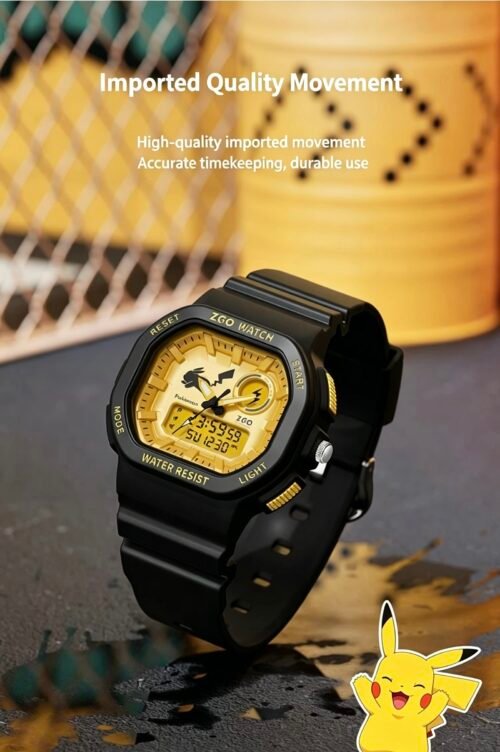 ZGO Pokémon collaboration Pikachu sports electronic watch