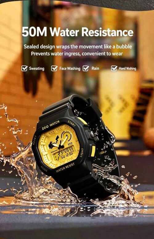 ZGO Pokémon collaboration Pikachu sports electronic watch