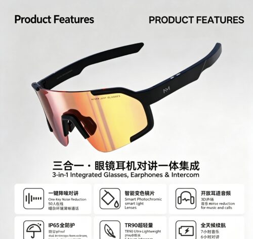 INMOX Smart Audio Color-Changing Glasses: AI-Powered Sports & Outdoor Eyewear with Sand and Eye Protection