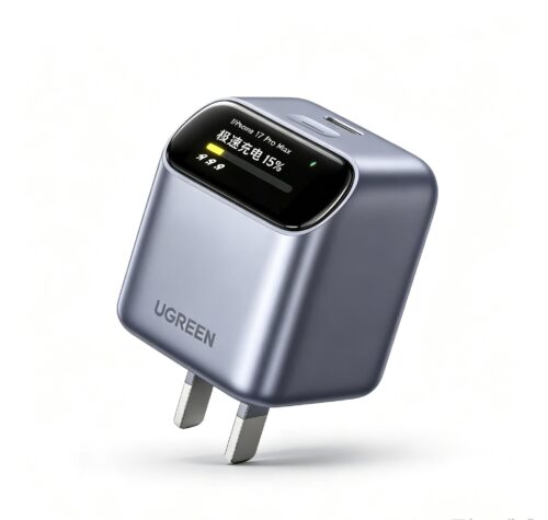 UGREEN X740 45W GaN Charger with Smart Screen Display Folding Pin USB-C Adapter for Phone Tablet Laptop