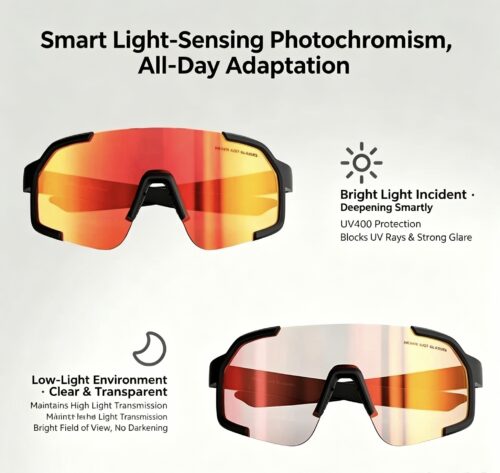 INMOX Smart Audio Color-Changing Glasses: AI-Powered Sports & Outdoor Eyewear with Sand and Eye Protection