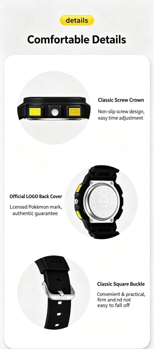 ZGO Pokémon collaboration Pikachu sports electronic watch