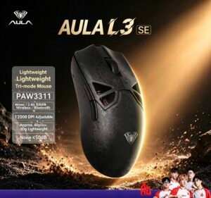 AULA L3 Tri-Mode Wireless Mouse – Carbon Fiber Composite Hollow-Shell Mouse