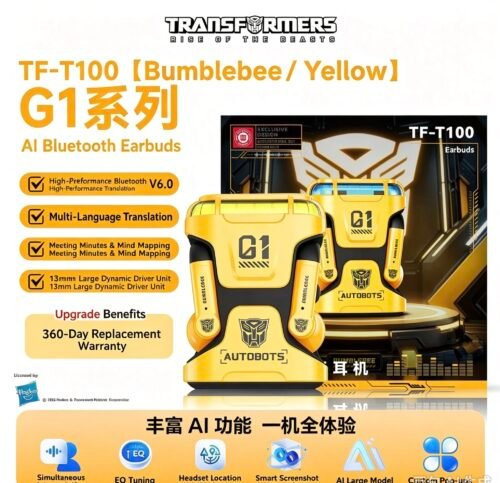 Transformers T100 Clip-on Open Ear TWS Bluetooth Earbuds