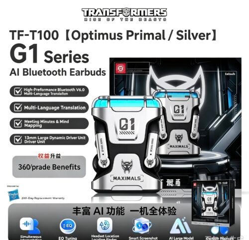 Transformers T100 Clip-on Open Ear TWS Bluetooth Earbuds