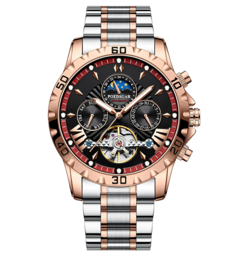 POEDAGAR Men Luxury Automatic Mechanical Watch Business Men's Wristwatch