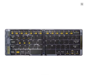 Portable Ultra Slim Travel Keyboard Rechargeable Quiet Triple Device BT Keyboard Long Battery Life for Laptop Tablet Phone