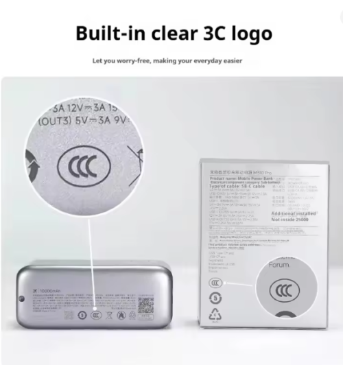MIIIW Digital Display Fast Charging Power Bank 45W 10000mAh Large Capacity Built-in 70cm Retractable Cable Power Bank Chargers