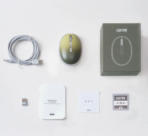 Lofree OE929 PUDDING 2.4G Wireless Bluetooth Mouse 3600DPI For iOS Win PC Laptop