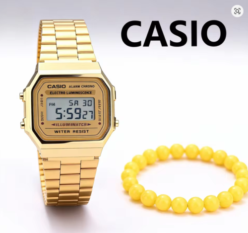 Casio A168WG-9W Vintage Gold Small Square Digital Watch