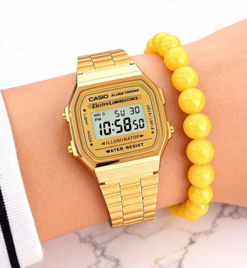 Casio A168WG-9W Vintage Gold Small Square Digital Watch