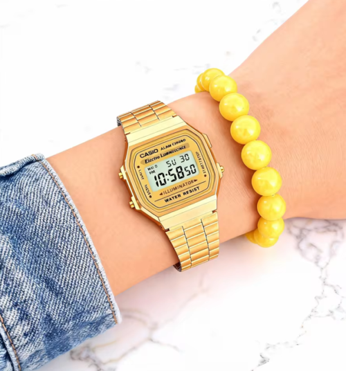 Casio A168WG-9W Vintage Gold Small Square Digital Watch