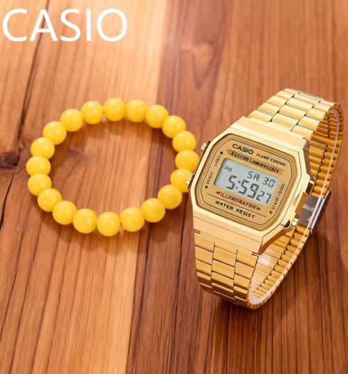 Casio A168WG-9W Vintage Gold Small Square Digital Watch