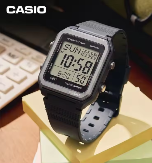 CASIO W-221H-1A/8A Unisex Retro Sports Digital Watch