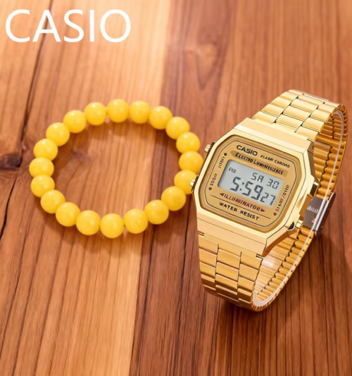 Casio A168WG-9W Vintage Gold Small Square Digital Watch