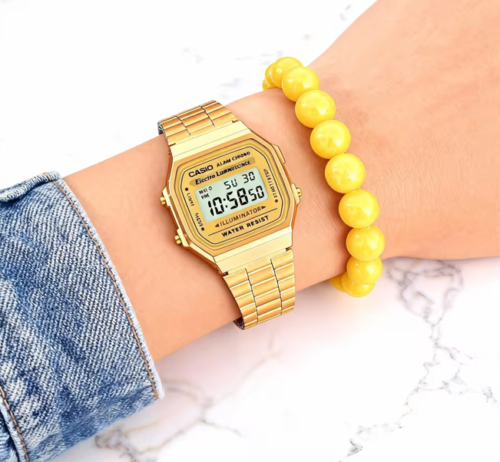 Casio A168WG-9W Vintage Gold Small Square Digital Watch