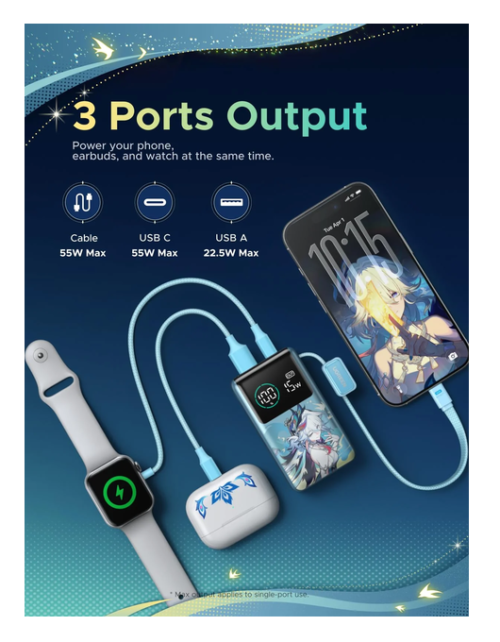 UGREEN X Honkai Star Rail Yao Guang 20000mAh 55W Power Bank