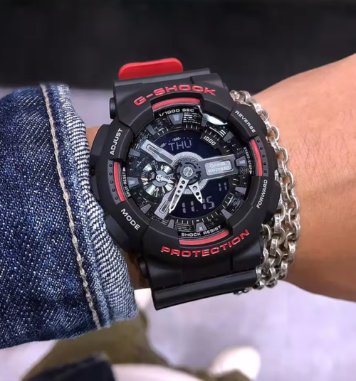 CASIO GA-110HR-1ADR Analog-Digital Watch
