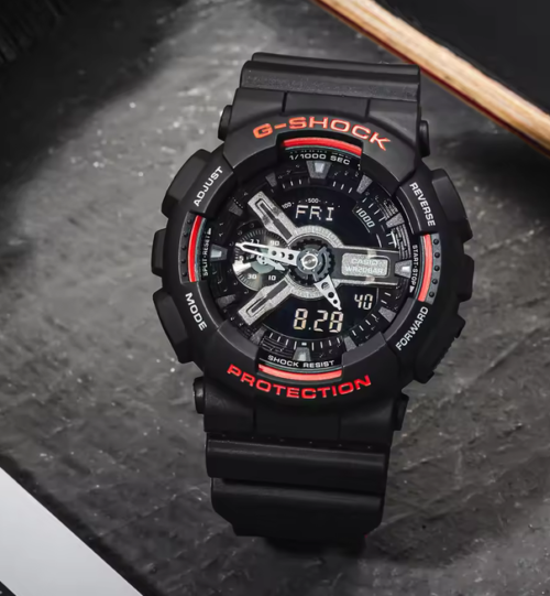 CASIO GA-110HR-1ADR Analog-Digital Watch