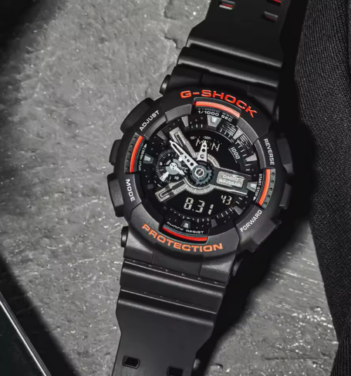 CASIO GA-110HR-1ADR Analog-Digital Watch