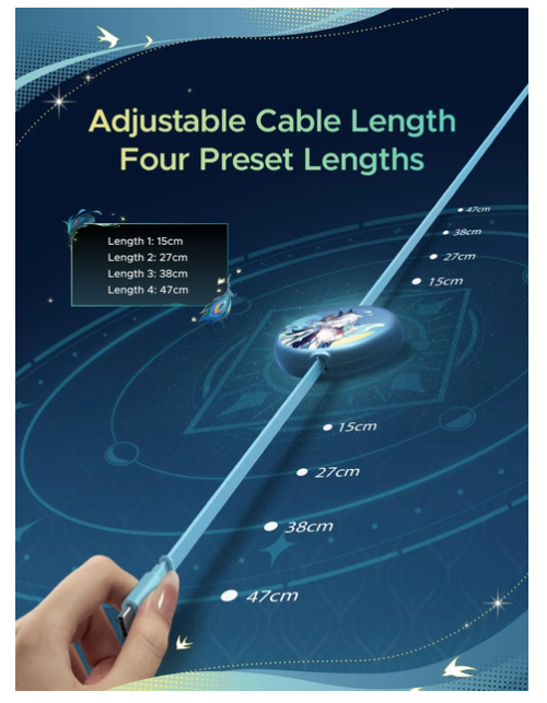 UGREEN Nexode Retractable USB-C Cable Honkai: Star Rail Edition