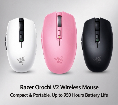 Razer Orochi V2 Quartz Wireless Dual-Mode Lightweight E-Sports Gaming Mouse