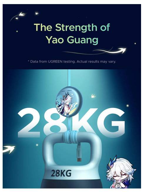 UGREEN Nexode Retractable USB-C Cable Honkai: Star Rail Edition