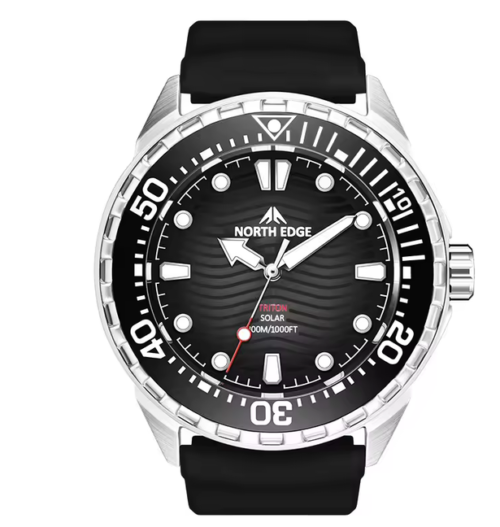 North Edge Triton Diving Watch Solar Powered Quartz Watch