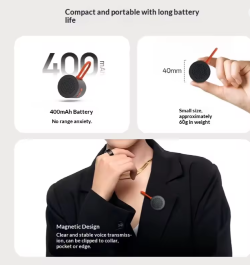 INMO Collar Speaker with INMO GO3 Real-time Dialogue Translation AI Onomatopoeia Dialogue