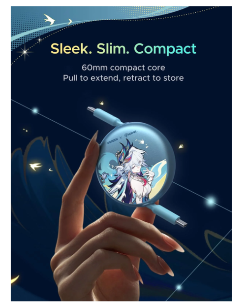 UGREEN Nexode Retractable USB-C Cable Honkai: Star Rail Edition