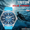 North Edge Triton Diving Watch Solar Powered Quartz Watch