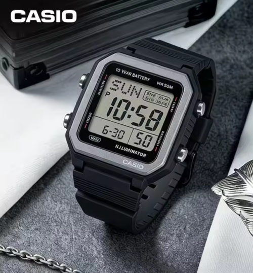 CASIO W-221H-1A/8A Unisex Retro Sports Digital Watch