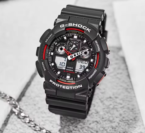CASIO GA-100-1A4DR Analog-Digital Watch