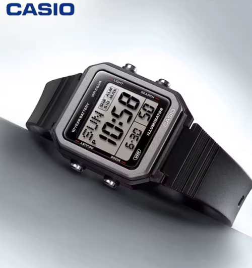 CASIO W-221H-1A/8A Unisex Retro Sports Digital Watch