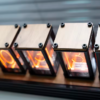 Luxury Nixie Glow Tube Clock Wood DIY Table Clock