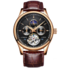 LIGE Men Watches Automatic Mechanical Watch Genuine Leather Waterproof Multifunctional Luxury Man Watch