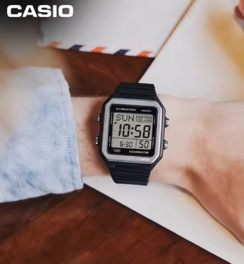 CASIO W-221H-1A/8A Unisex Retro Sports Digital Watch