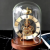 Mechanical Desk Clock Metal Wood Office Table Clock