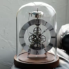 Mechanical Desk Clock Metal Wood Office Table Clock