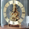 Mechanical Desk Clock Metal Wood Office Table Clock