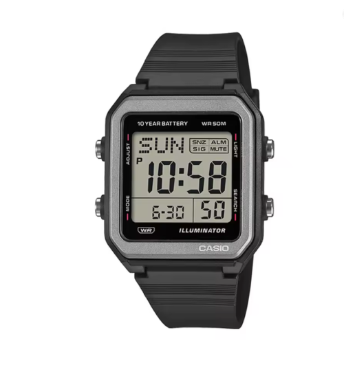 CASIO W-221H-1A/8A Unisex Retro Sports Digital Watch