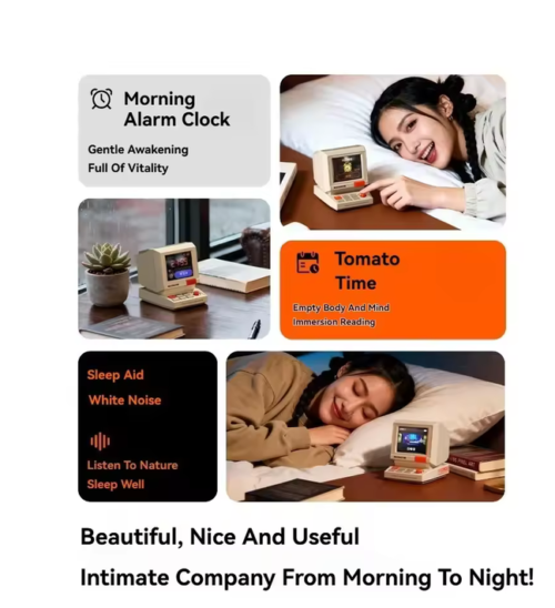 Divoom Retro Desktop Clock with Pixel Display