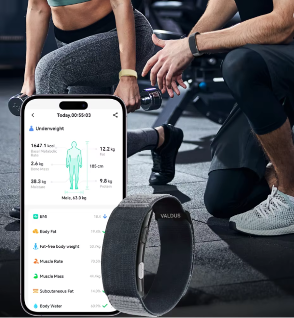 VALDUS VITRO ECG Smart Bracelet Heart Rate Blood Pressure Waterproof NO Screen Smartwatch