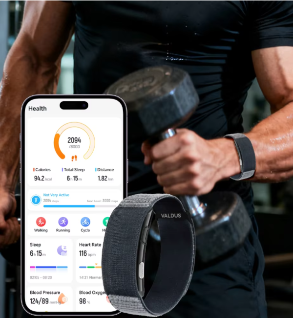 VALDUS VITRO ECG Smart Bracelet Heart Rate Blood Pressure Waterproof NO Screen Smartwatch