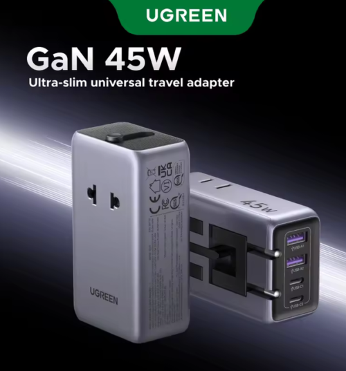 UGREEN Universal Travel Adapter GaN 45W Fast Charger